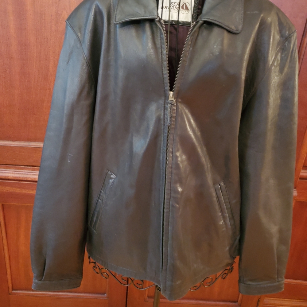 Ladies Seacrest Leather Jacket Large - Picture 1 of 7